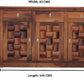 Solid Wood 3-Drawer 3-Door Carved Sideboard Storage Cabinet