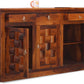 Solid Wood 3-Drawer 3-Door Carved Sideboard Storage Cabinet